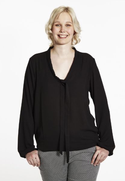 Zeige Details für Bluse mit Schleife, black Bild von Bluse mit Schleife, black