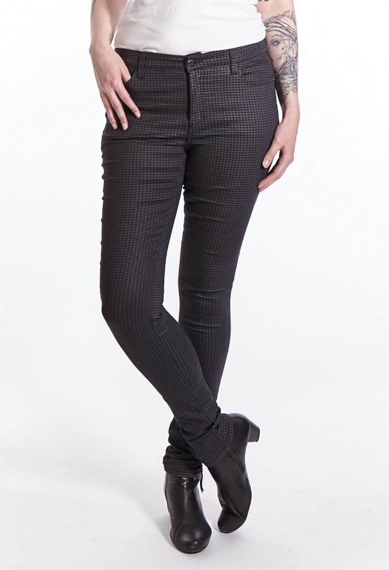 Picture of Wonderjeans skinny L37 inches, black houndstooth