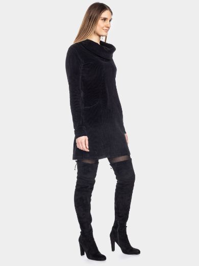 Picture of Urban knit dress cord velvet, black