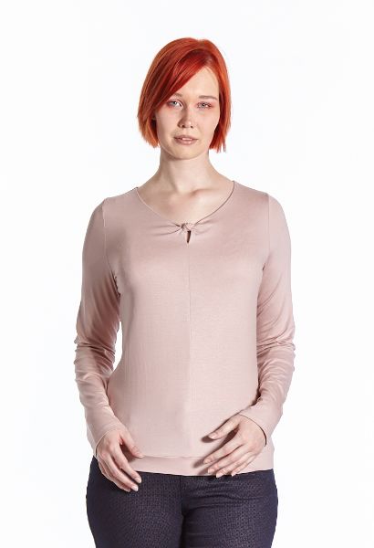 Agrandir l'image de Tall Chemise Manches Longues avec Encolure Détaillé, rosé Image de Tall Chemise Manches Longues avec Encolure Détaillé, rosé