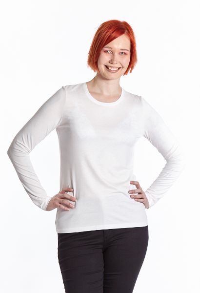 Agrandir l'image de Tall Chemise Manches Longues Col Rond, blanc cassé Image de Tall Chemise Manches Longues Col Rond, blanc cassé