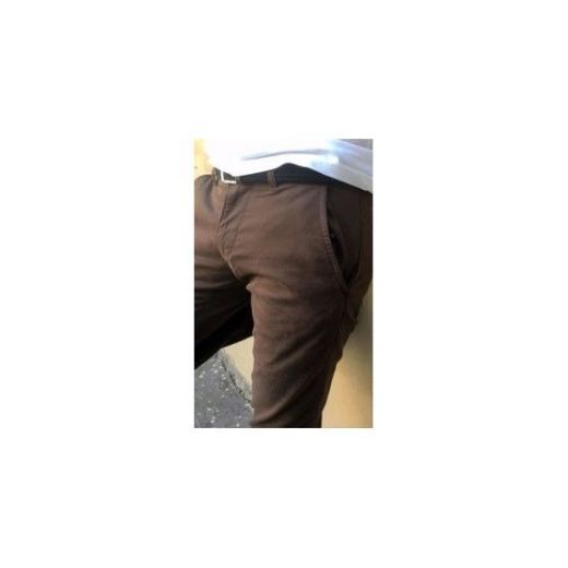 Picture of Tall Chino Trousers Frog L38 Inches, chestnut brown