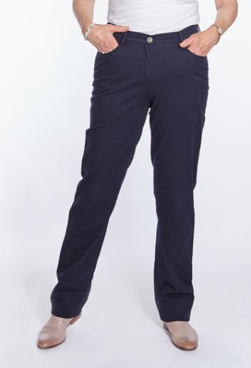 Image de Selma-Hyper Pantalon femme léger L38 pouce, bleu marine