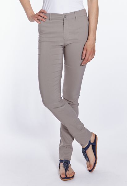 Agrandir l'image de Eva slim fit pantalons L38 pouces, taupe Image de Eva slim fit pantalons L38 pouces, taupe