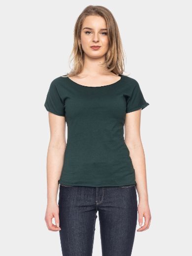 Image de Coton Organique T-Shirt Cleo, vert foncé