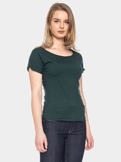 Image de Coton Organique T-Shirt Cleo, vert foncé