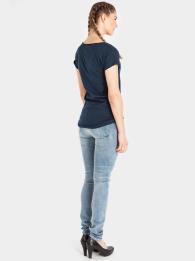 Image de Coton Organique T-Shirt Cleo, bleu foncé
