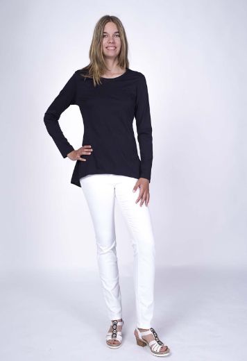 Picture of Long sleeve top with peplum, navy