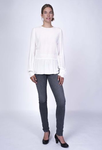 Picture of Tunic blouse with lace, white