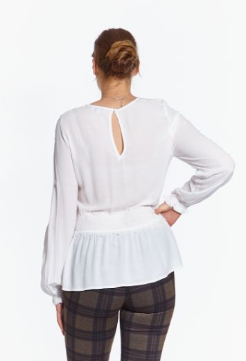Picture of Tunic blouse with lace, white