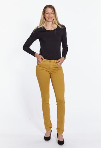 Picture of Body Perfect slim fit jeans L38 inches, mustard yellow