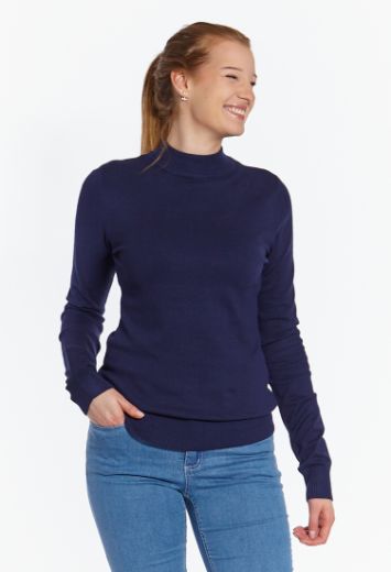 Picture of Fine knit jumper with cut collar