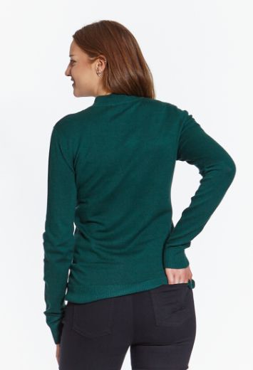 Picture of Fine knit jumper with cut collar