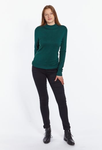 Picture of Fine knit jumper with cut collar