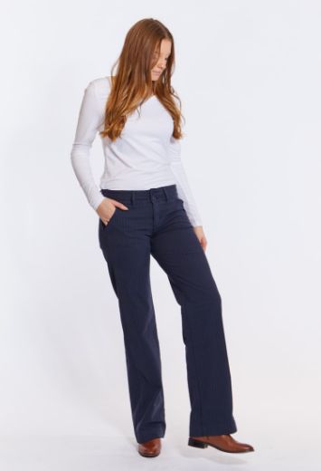 Picture of Tall Lilia Wide Pants L36 Inches, blue grey striped