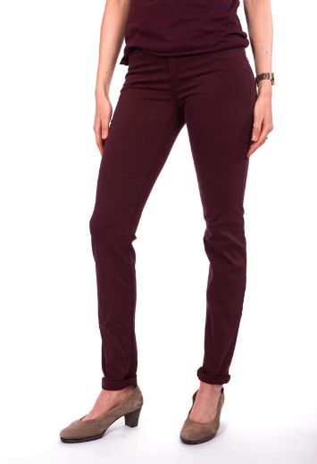 Image de Tall Pantalon Jenny Slim Fit coton-satin L38 Pouces, bordeaux rouge