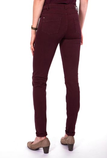 Image de Tall Pantalon Jenny Slim Fit coton-satin L38 Pouces, bordeaux rouge