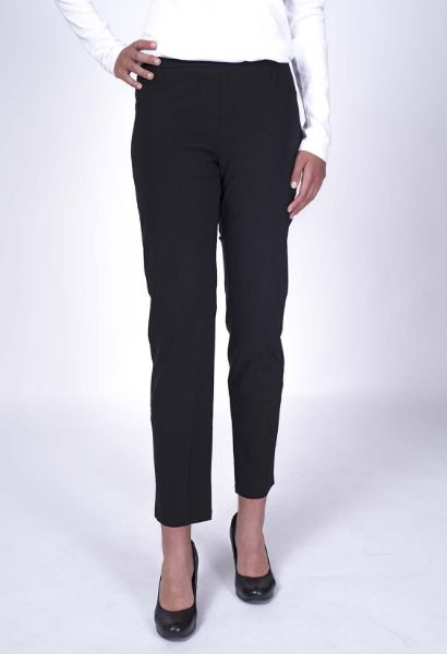 Show details for Cropped bengalin slip-on trousers, black Picture of Cropped bengalin slip-on trousers, black