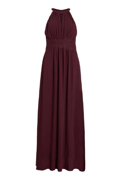Agrandir l'image de VILA Vero Moda Tall Milina Halterneck Maxi Robe, winestasting Image de VILA Vero Moda Tall Milina Halterneck Maxi Robe, winestasting
