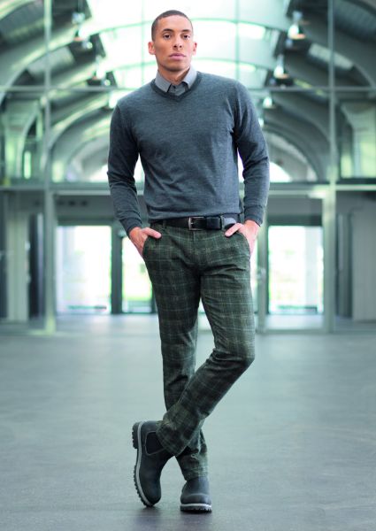 Agrandir l'image de Phil Checked Chino Pantalons L36 Inch, gris anthracite Image de Phil Checked Chino Pantalons L36 Inch, gris anthracite