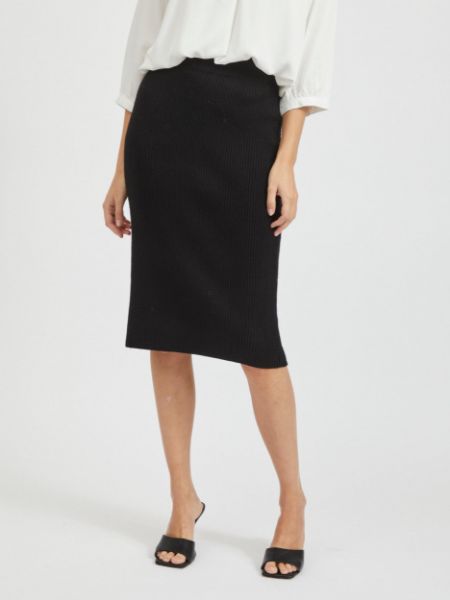 Ril Pencil Hw Knit Skirt Black