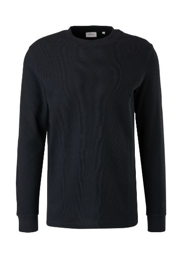 Picture of s.Oliver Tall Long-Sleeved Shirt in Waffle Piquée