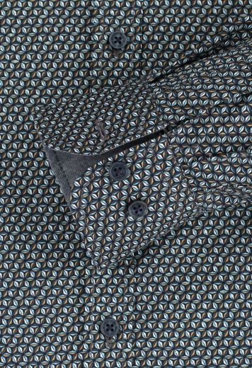Picture of Casual Fit Long Sleeve Shirt 72 cm Sleeve Length, minimal aqua print
