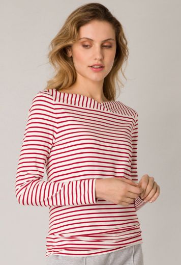 Picture of Long-Sleeved Shirt U-Boat Neckline, red striped
