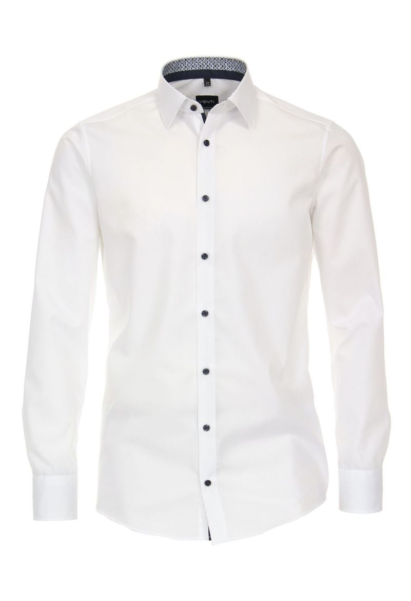 Image de Chemise à Manches Longues Coupe Moderne Longueur de Manche 72 cm, blanc