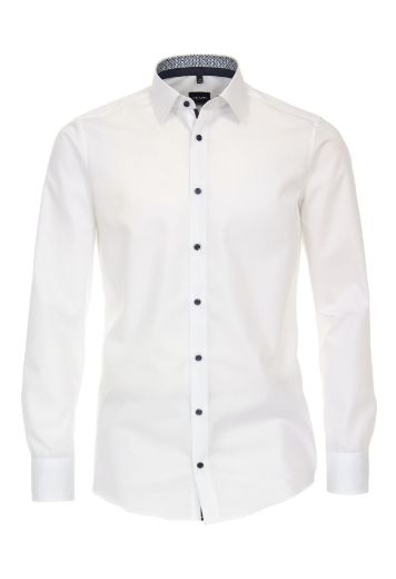 Image de Chemise à Manches Longues Coupe Moderne Longueur de Manche 72 cm, blanc