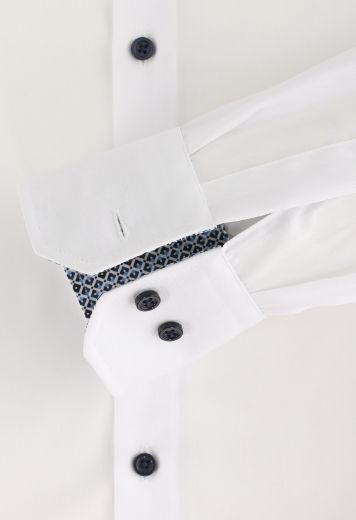 Image de Chemise à Manches Longues Coupe Moderne Longueur de Manche 72 cm, blanc