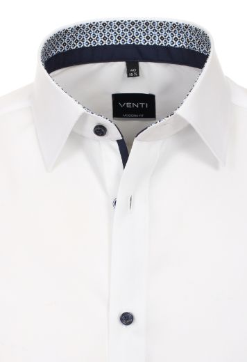 Image de Chemise à Manches Longues Coupe Moderne Longueur de Manche 72 cm, blanc