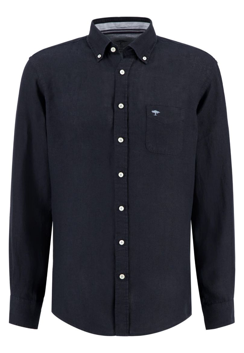 Picture of Linen Shirt Long Sleeve 72 cm, navy blue