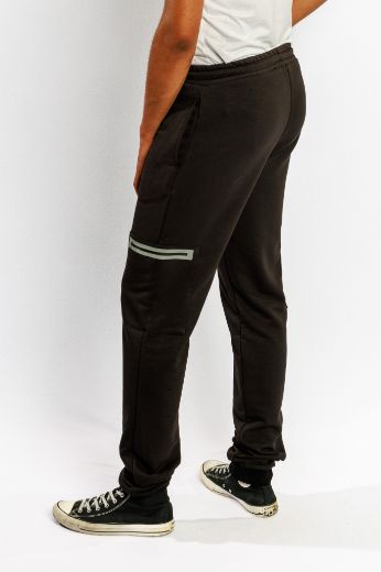 Image de Pantalon de Jogging avec Poignets, noir