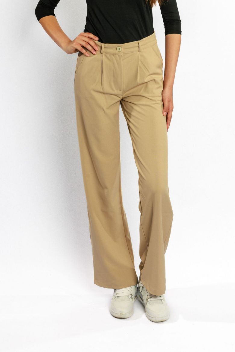 Picture of Chino Trousers Wide Leg, light beige