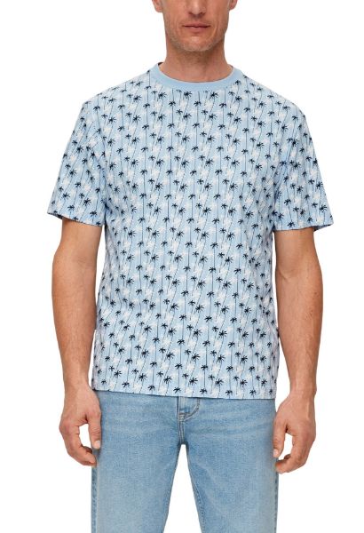 Zeige Details für s.Oliver Tall T-Shirt mit Allover Print Palmen Bild von s.Oliver Tall T-Shirt mit Allover Print Palmen