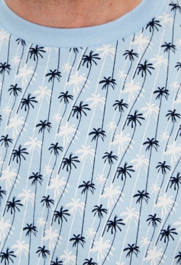 Picture of s.Oliver Tall T-Shirt with Allover Print Palms