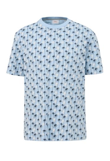Image de s.Oliver Tall T-shirt avec Impression Allover Palmiers