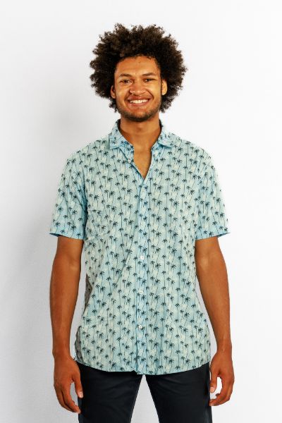 Show details for s.Oliver Tall Short Sleeve Shirt with Allover Print Picture of s.Oliver Tall Short Sleeve Shirt with Allover Print