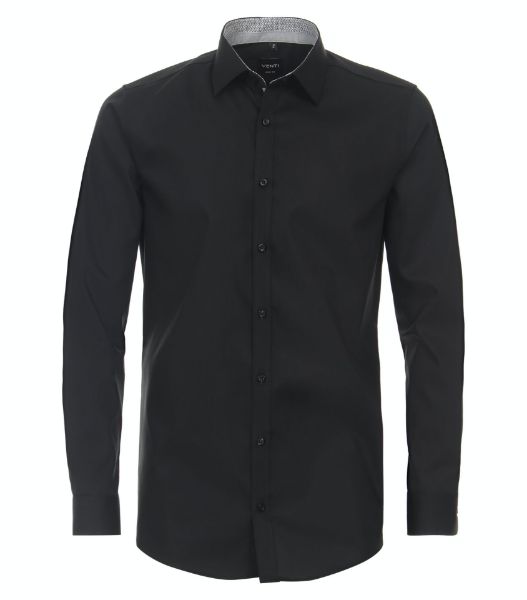 Show details for Body Fit Long Sleeve Shirt 72 cm Sleeve Length, black Picture of Body Fit Long Sleeve Shirt 72 cm Sleeve Length, black