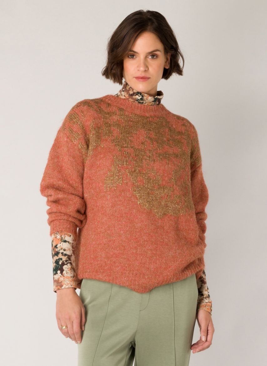 Picture of Tall Knitted Sweater Mélange Lurex