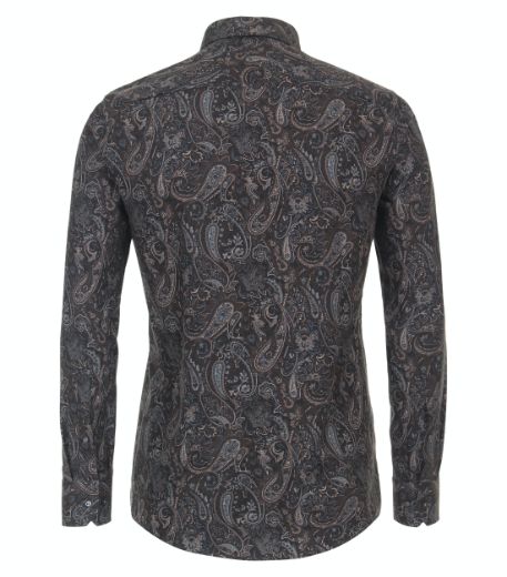 Picture of Tall Modern Fit Long Sleeve Shirt 72 cm Sleeve, paisley brown