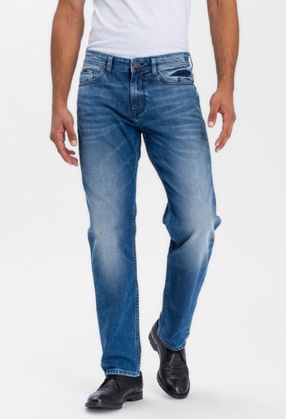 Zeige Details für Cross Jeans Antonio Relaxed Fit L38 Inch, mid blue used Bild von Cross Jeans Antonio Relaxed Fit L38 Inch, mid blue used