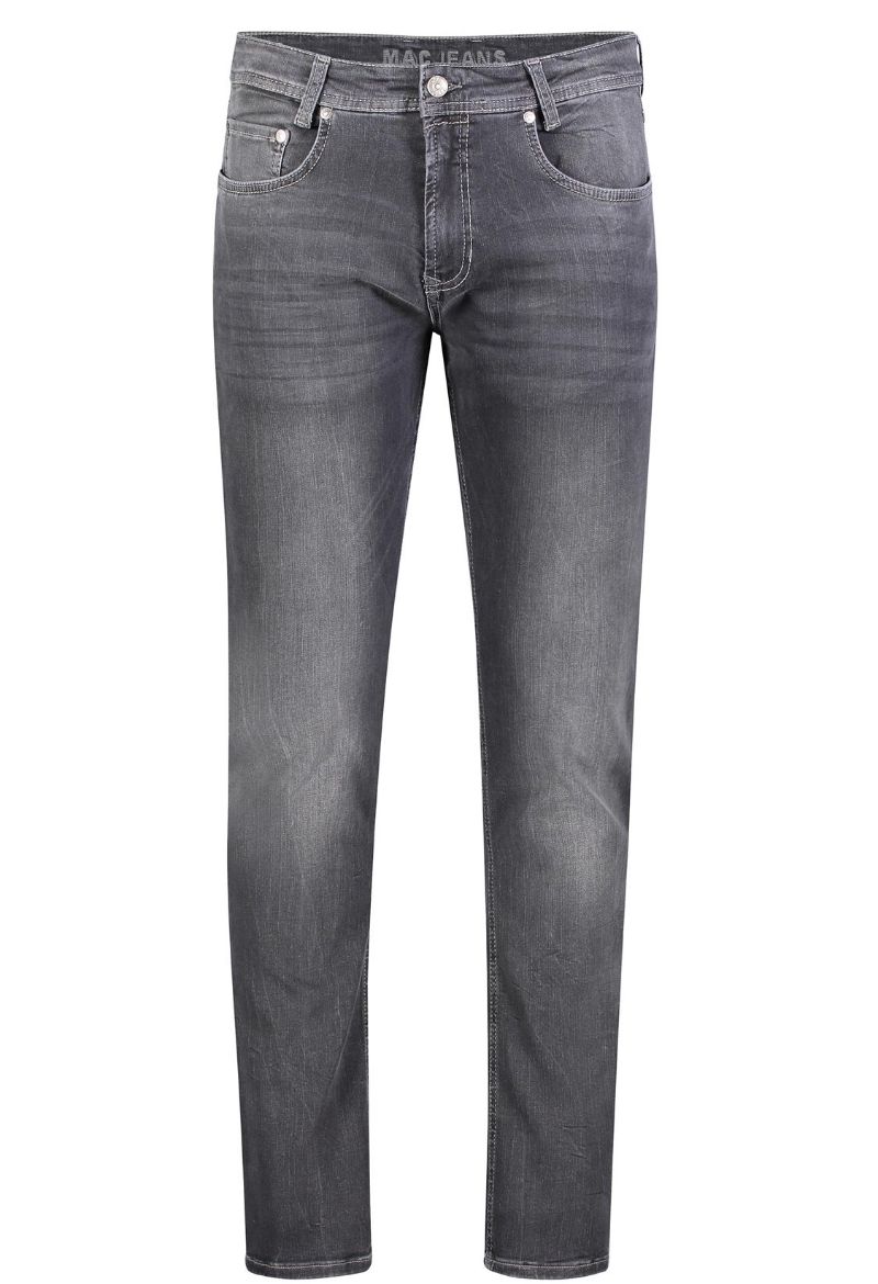 Image de MAC Arne Pipe jeans DenimFlexx L38 pouces, noir lavé