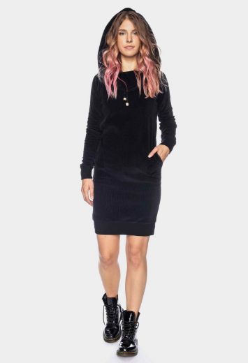 Picture of Long sleeve dress Suna knitted organic cotton GOTS, black