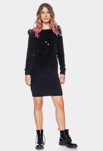 Picture of Long sleeve dress Suna knitted organic cotton GOTS, black