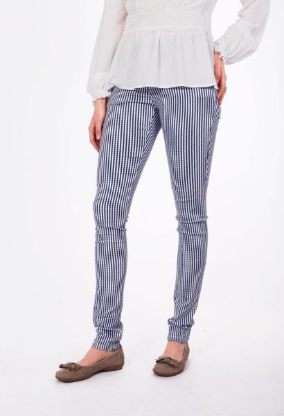 Agrandir l'image de Tall Wonderjeans Skinny L38Pouces, bleu Vichy carreaux Image de Tall Wonderjeans Skinny L38Pouces, bleu Vichy carreaux