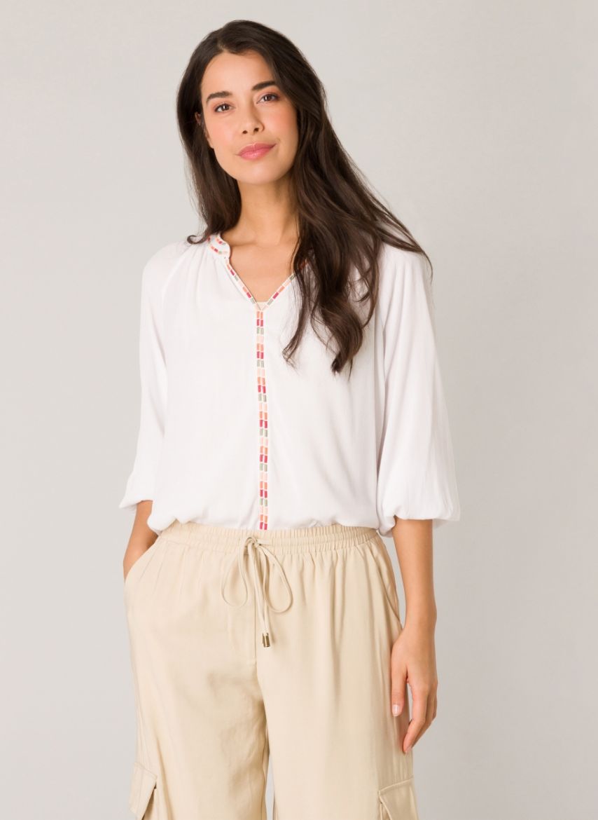 Picture of Tunic Blouse Short Sleve, off-white