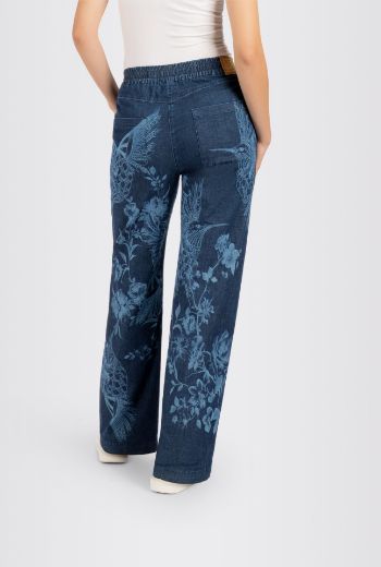 Image de Tall Chiara Pull-on Jeans Trousers L36 Inch, dark blue laser print