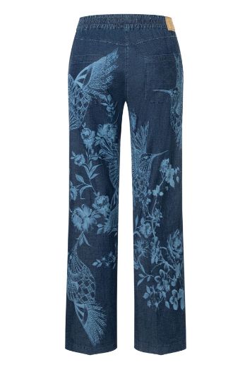 Picture of Tall Chiara Pull-on Jeans Trousers L36 Inch, dark blue laser print